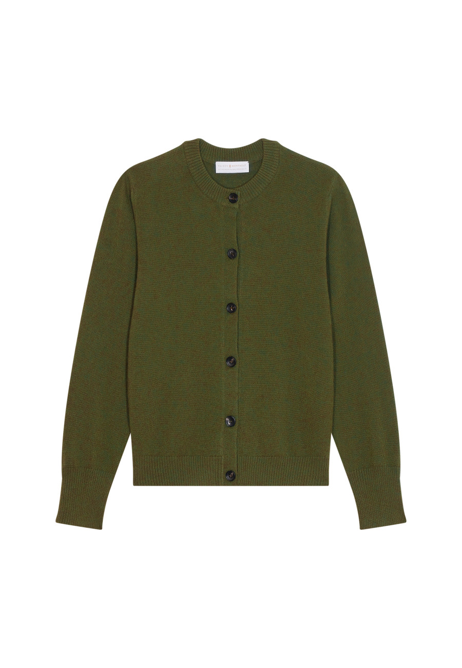 Cardigan Cashmere com gola redonda e botões - Ari