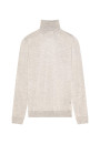 Turtleneck sweater with logo in merino wool - Enzo