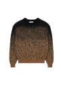 Pull col rond bicolore en mohair - Figaro 7944 ecru/camel - 88 Camel