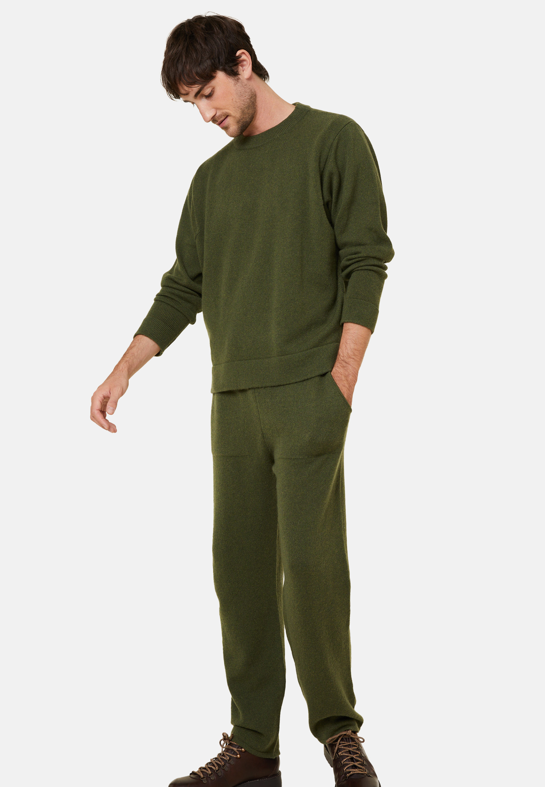 Pants with pockets in wool and cashmere - Fabri