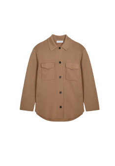 Button-down jacket with merino wool pockets - Giselle