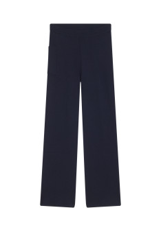 Pantalon à poches en laine mérinos - Gaetane 7841 saphir - 03 Bleu foncé
