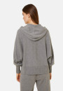 Zipped hoodie with batwing sleeves in recycled cashmere and wool - Albin