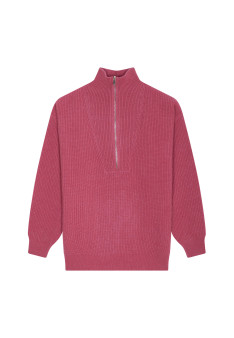 Recycled Wool and Cashmere Beaded Trucker Neck Sweater - English