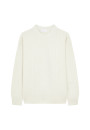 Round-neck waffle-knit sweater in wool and cashmere - Fall