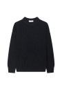 Round-neck waffle-knit sweater in wool and cashmere - Fall