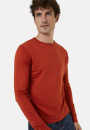 Round-neck merino wool sweater with rolled finishes - Rythme