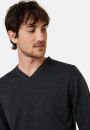 V-neck sweater with logo in merino wool - Elmo