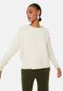 Merino wool round neck buttoned shoulder sweater - Gao