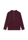 Pull col montant zippé en cachemire et laine recyclés - Lodric 7883 romance - 26 Rose foncé