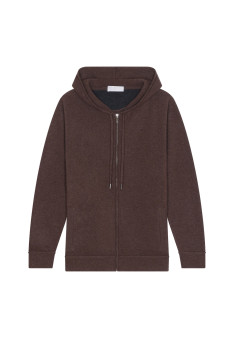 Gilet zippé à capuche en cachemire - Bradley