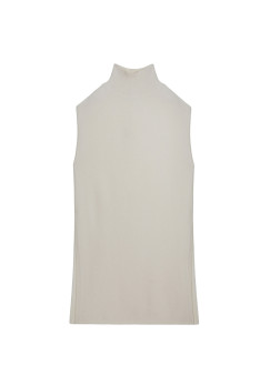 Sleeveless high neck tunic in wool and cashmere - Garance
