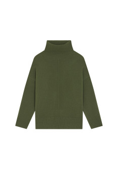 Turtleneck sweater with cashmere slits - Adena