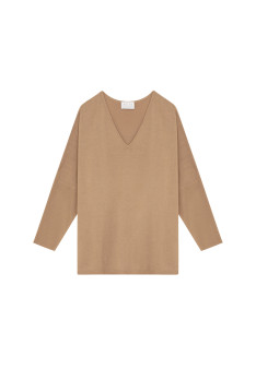 Pull manches chauve-souris en laine mérinos - Boxe 7850 foret - 83 Kaki