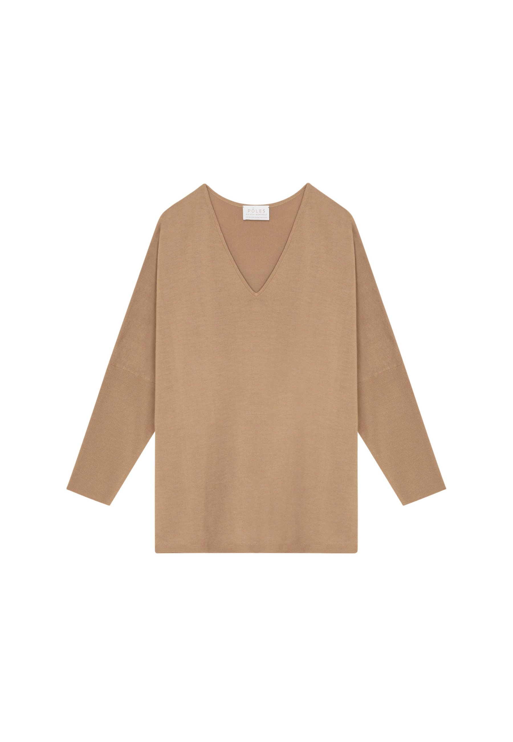 Pull manches chauve-souris en laine mérinos - Boxe 7850 foret - 83 Kaki