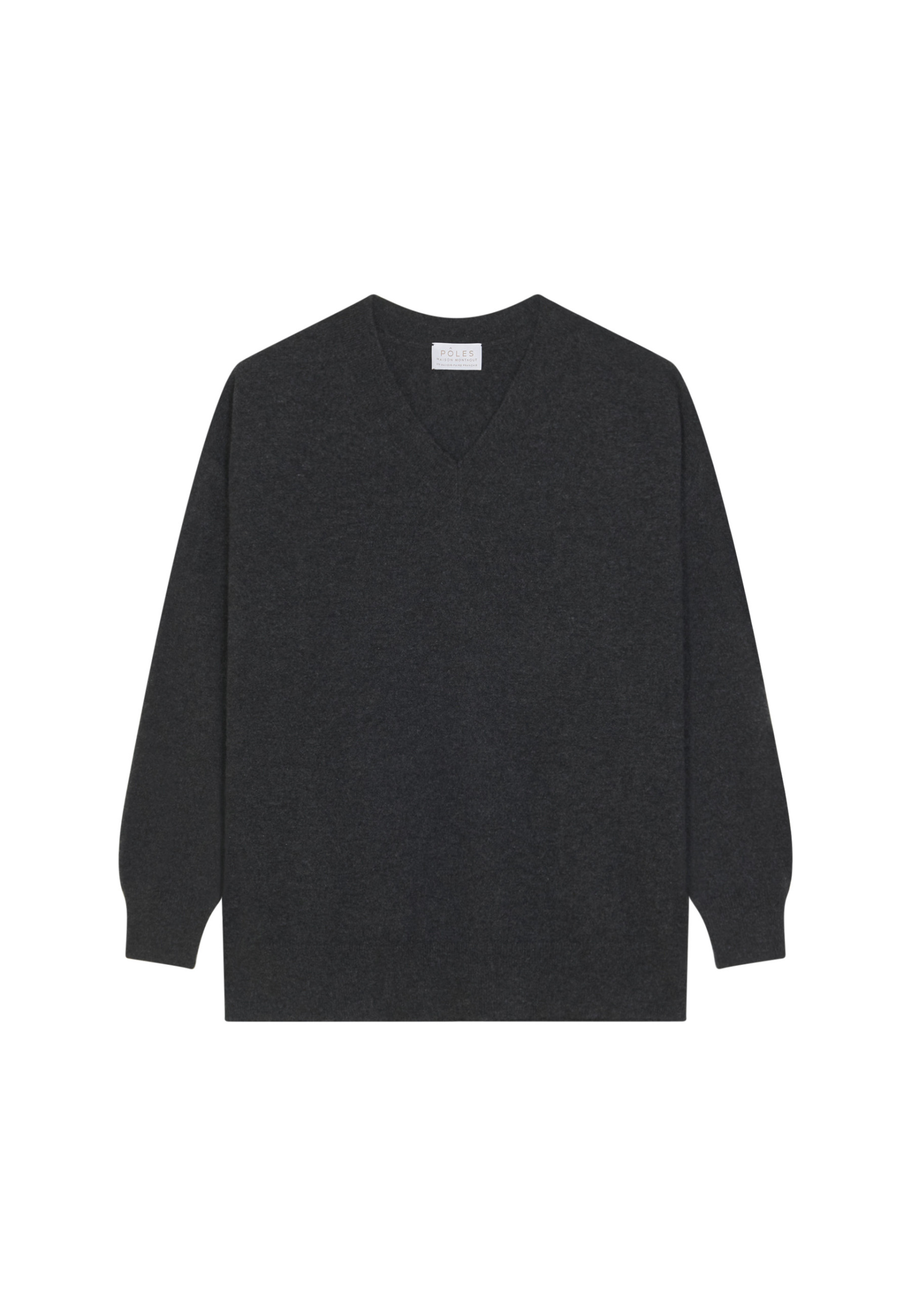 Loose sweater with V-neck slits in cashmere - Alienor