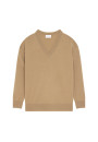 Loose sweater with V-neck slits in cashmere - Alienor