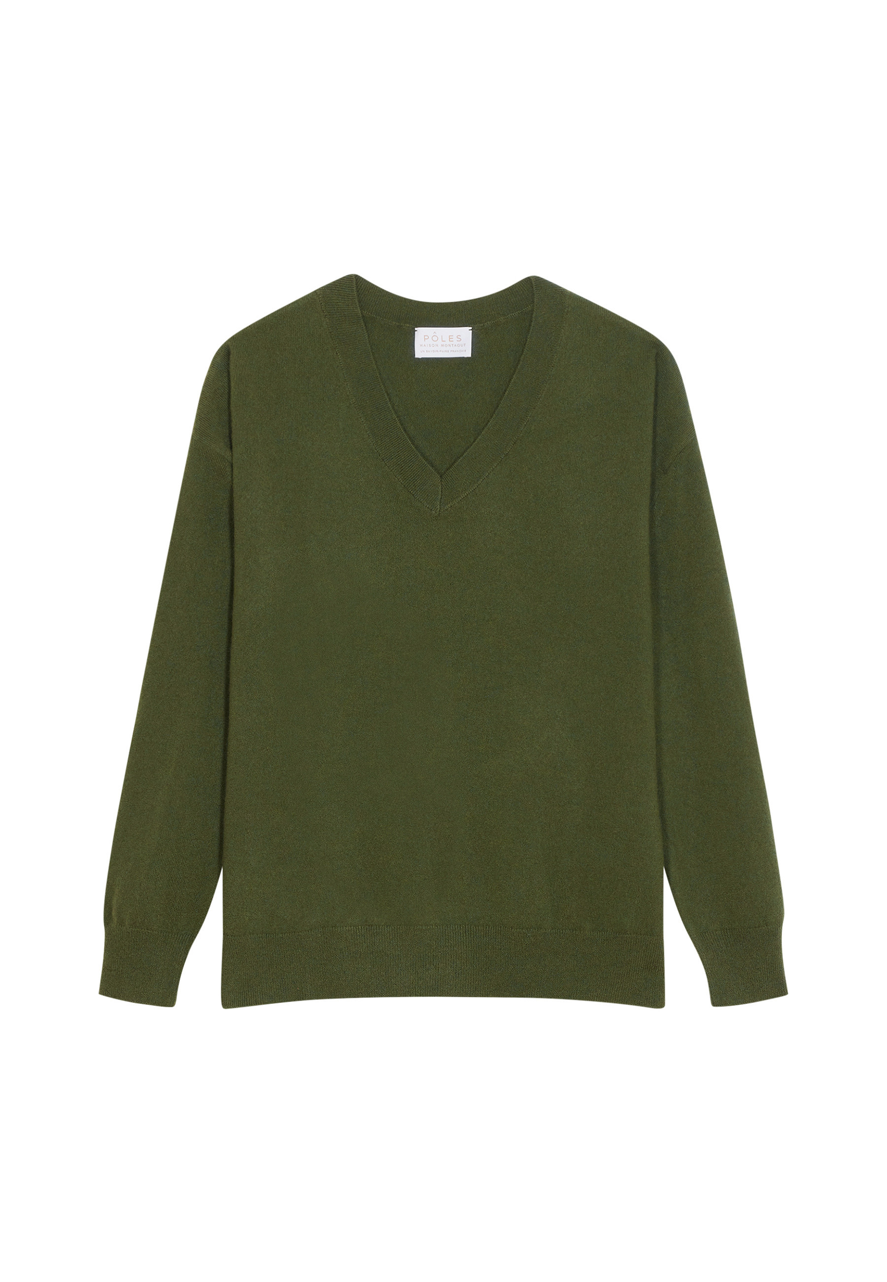 Loose sweater with V-neck slits in cashmere - Alienor