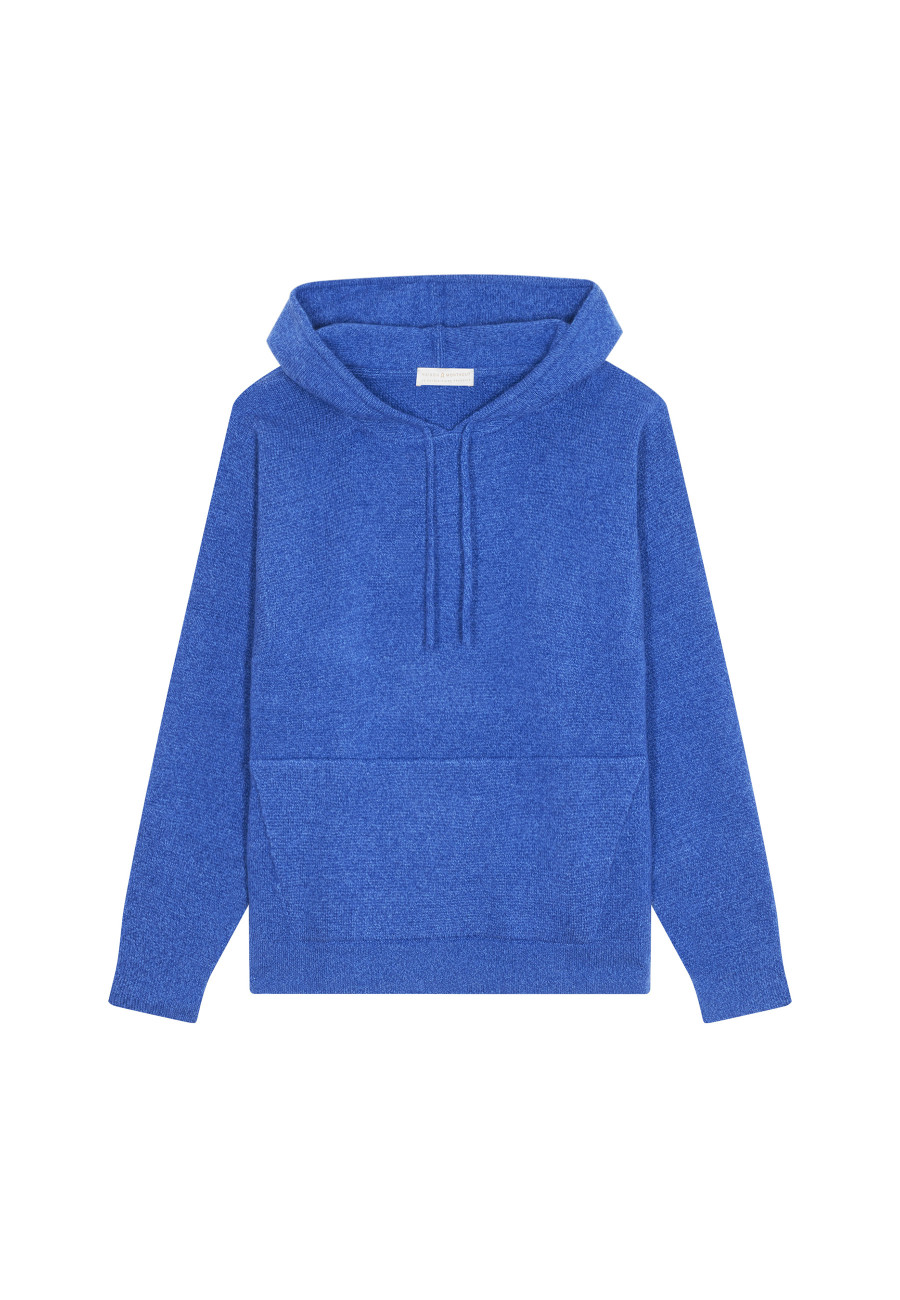 Hooded hoodie with pockets in wool and cashmere - Fabio