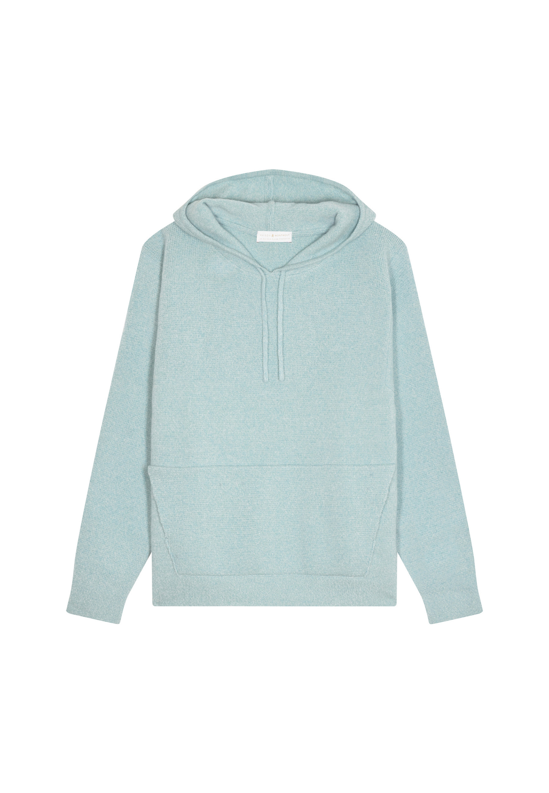 Hoodie à capuche avec poches en laine et cachemire - Fabio 7811 volute - 09 Gris moyen