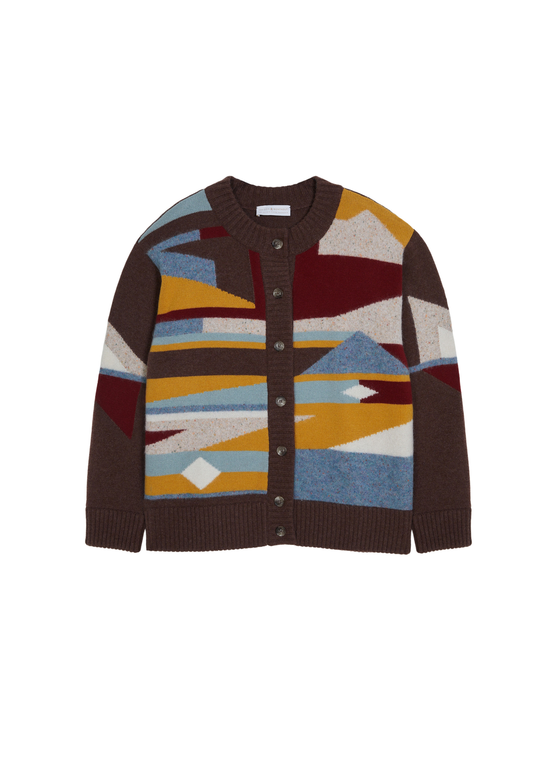 Veste boutonnée en mélange de laine - Gloria 7979 - 47 Marron foncé