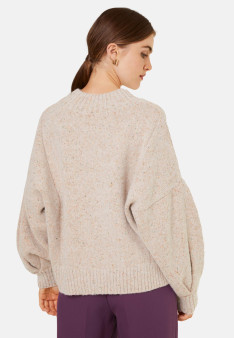 Flecked wool-blend crew-neck sweater - Laetitia