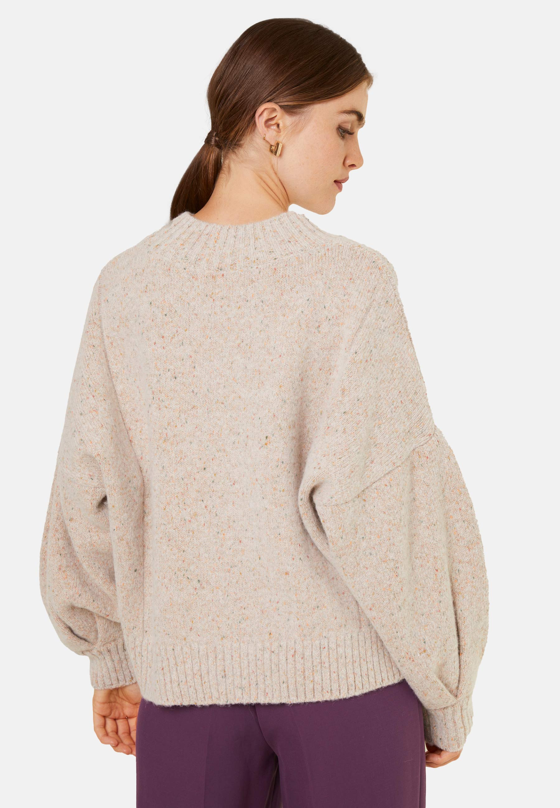 Flecked wool-blend crew-neck sweater - Laetitia