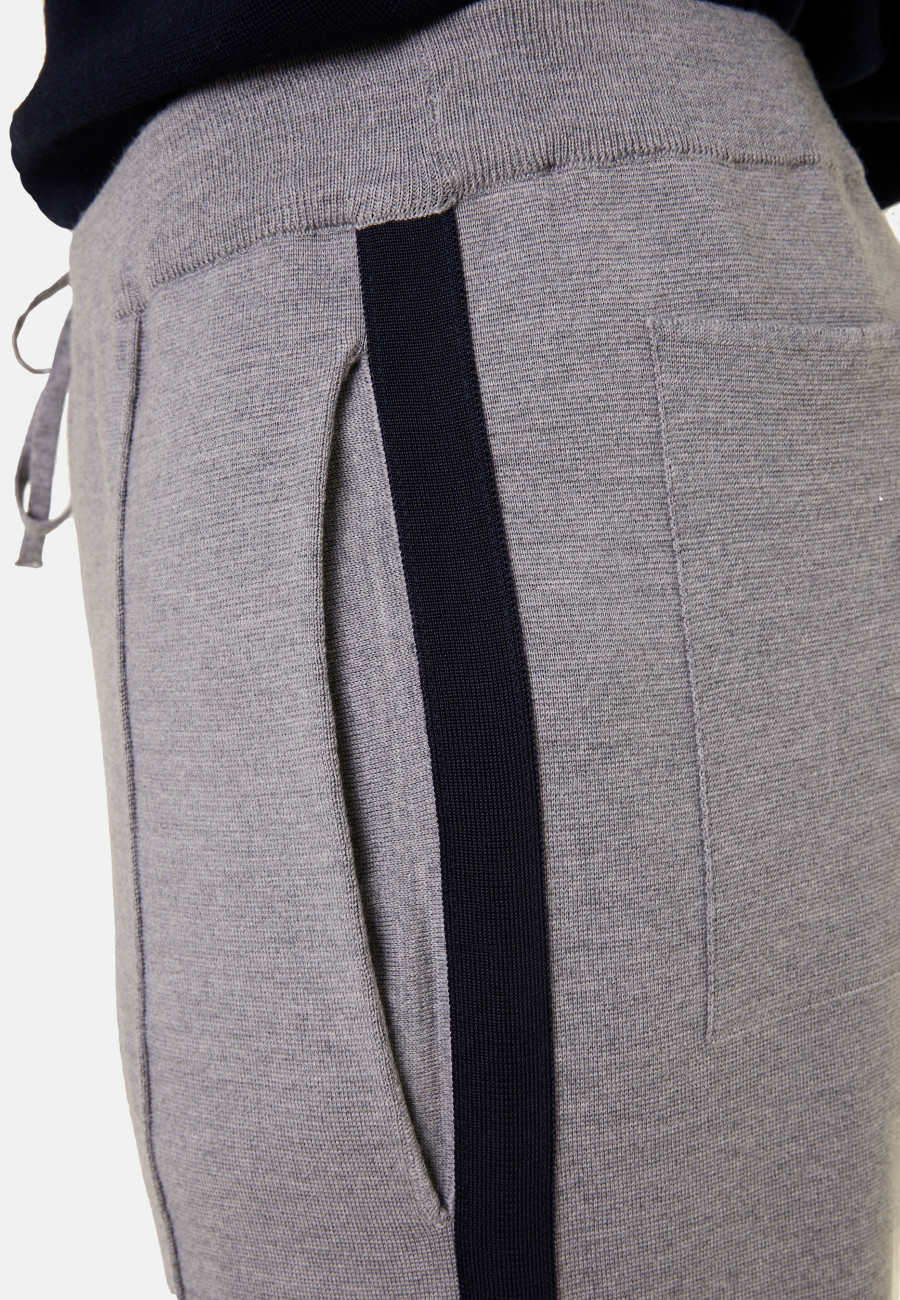 Pants with pockets in wool and Fil lumière - Franck
