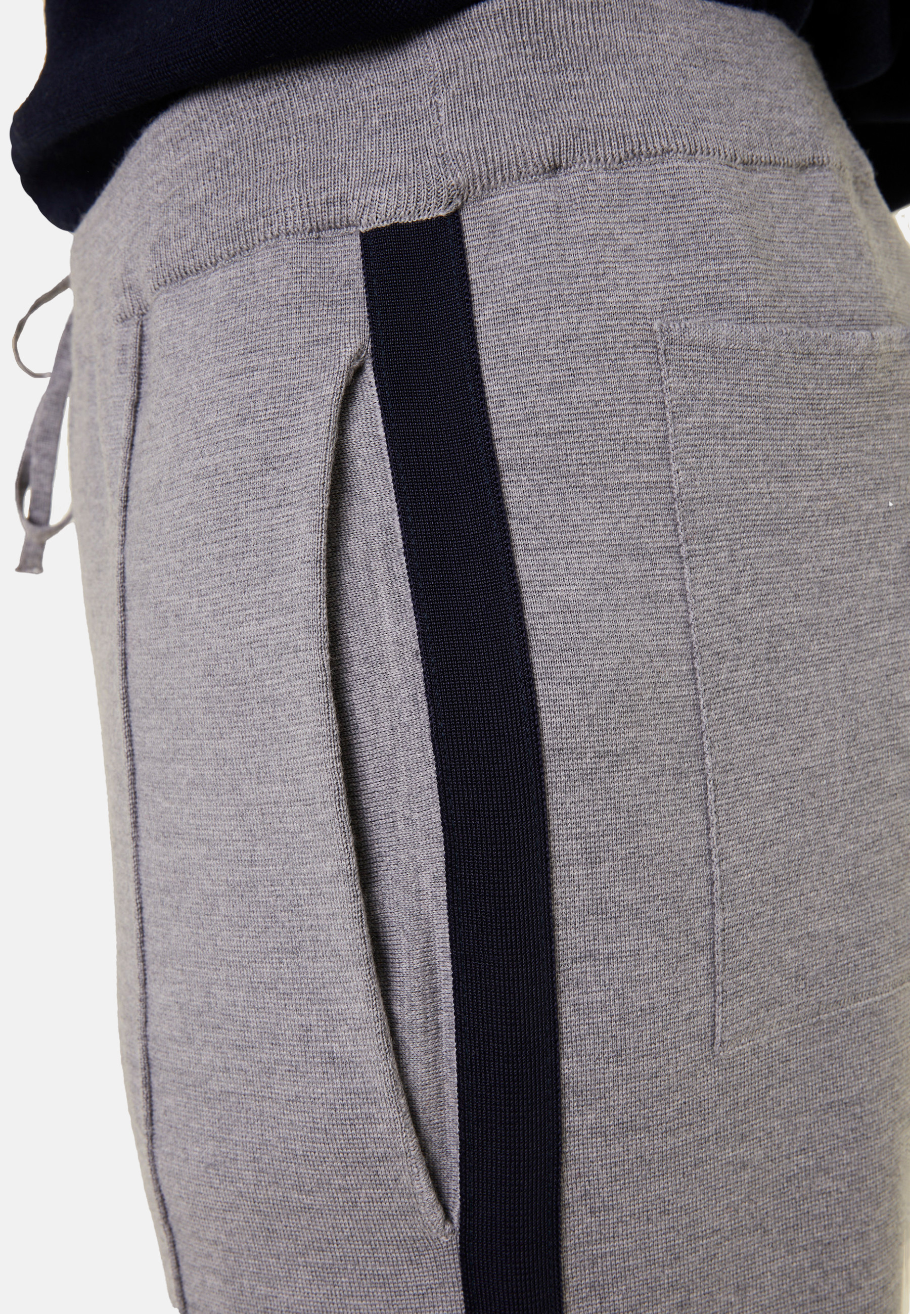 Pants with pockets in wool and Fil lumière - Franck