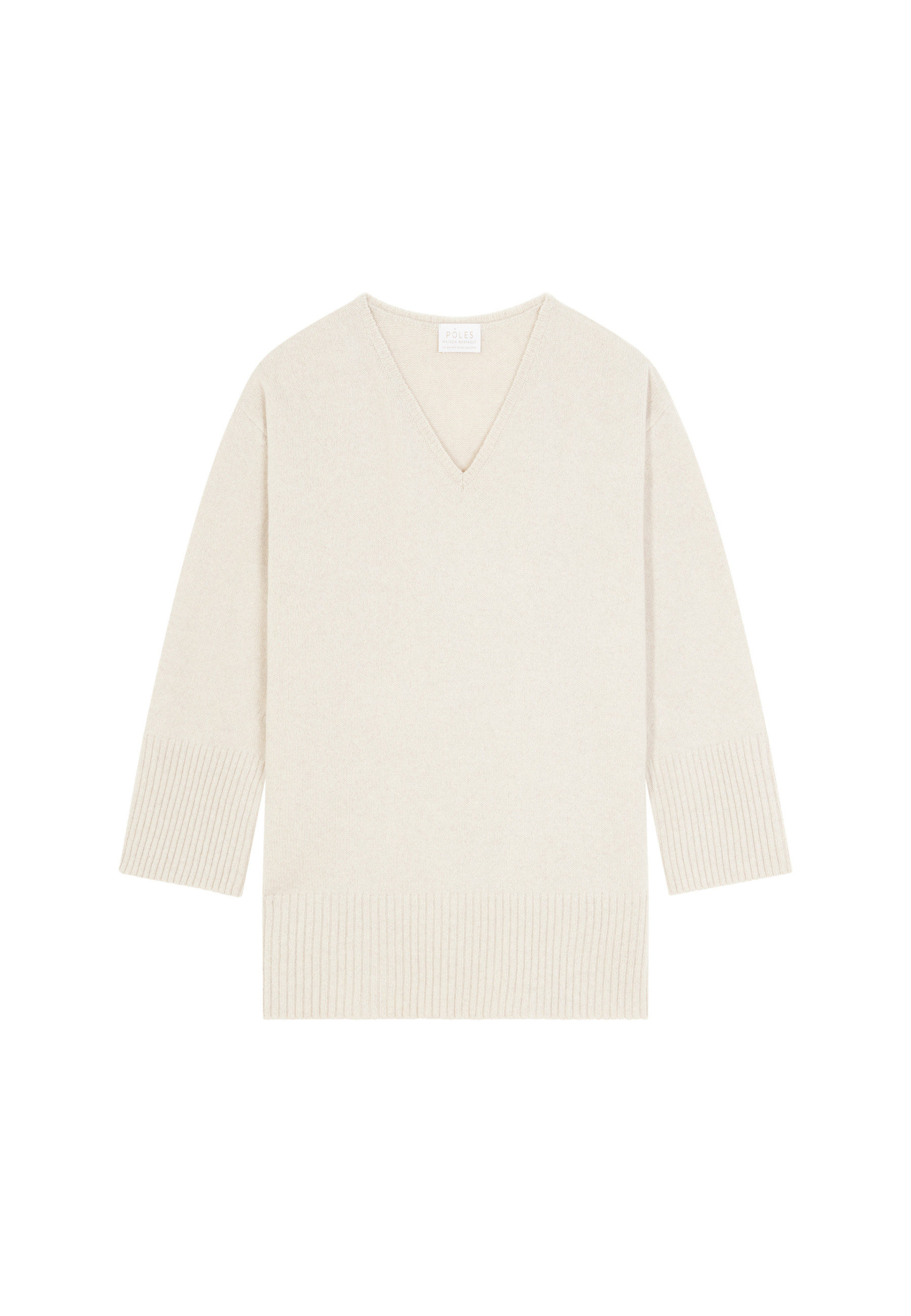 Loose sweater with slits in recycled cashmere and wool - Darius