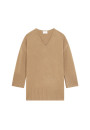 Loose sweater with slits in recycled cashmere and wool - Darius