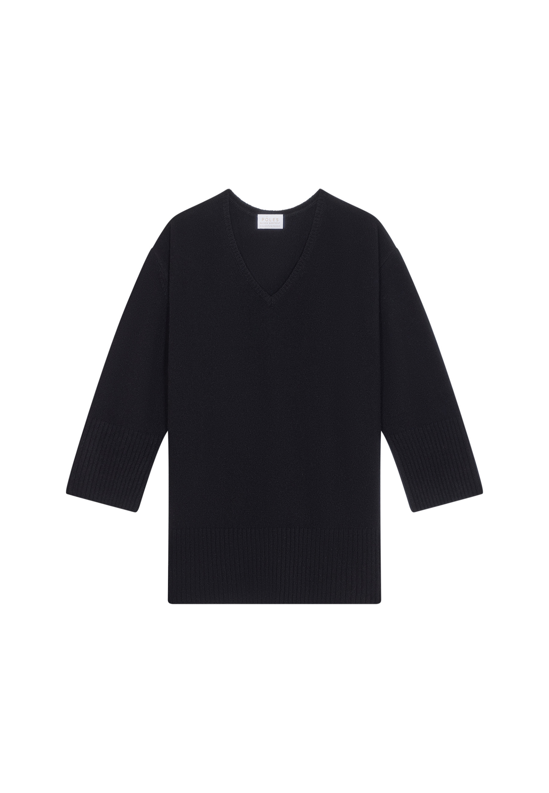 Loose sweater with slits in recycled cashmere and wool - Darius