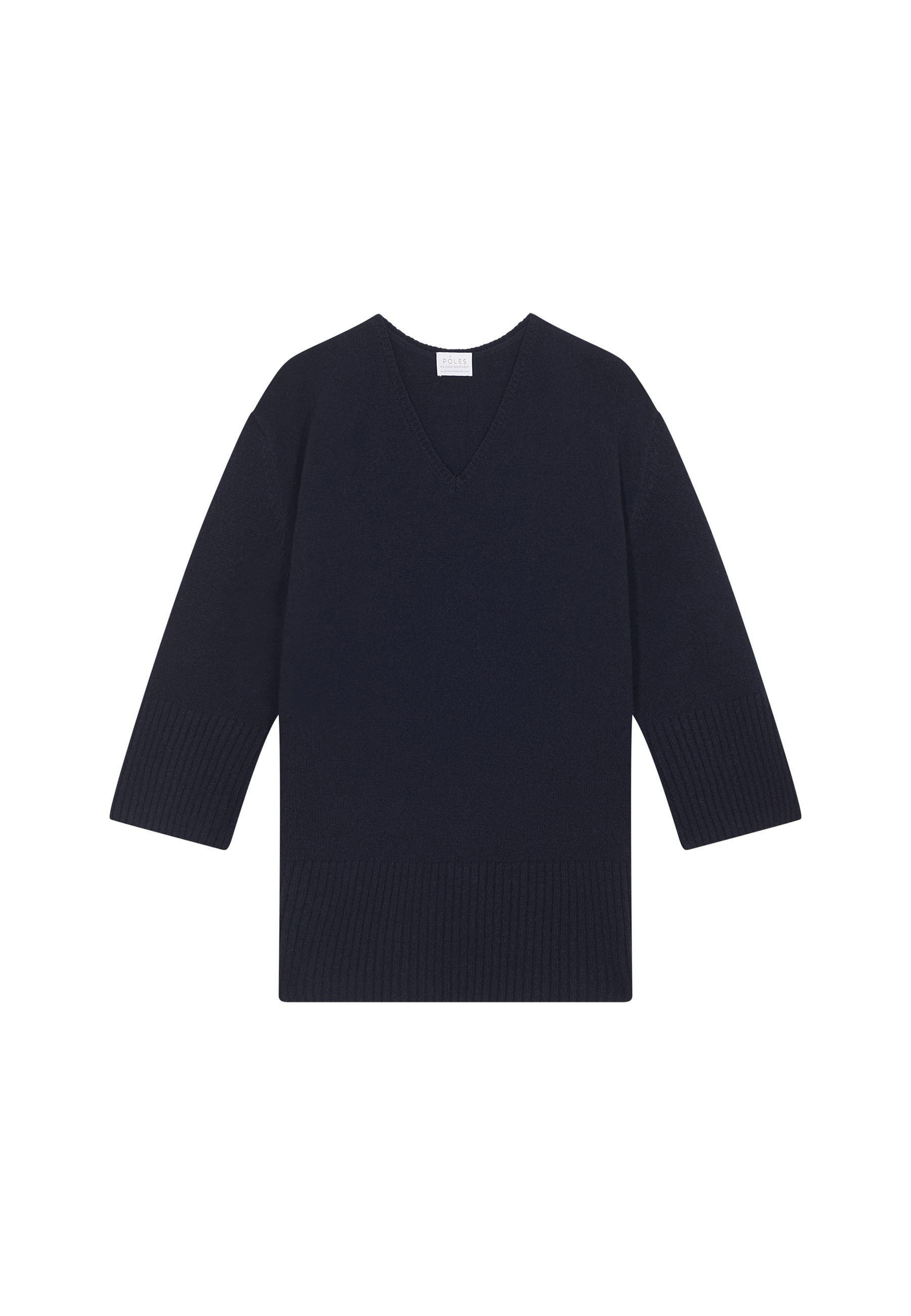 Loose sweater with slits in recycled cashmere and wool - Darius
