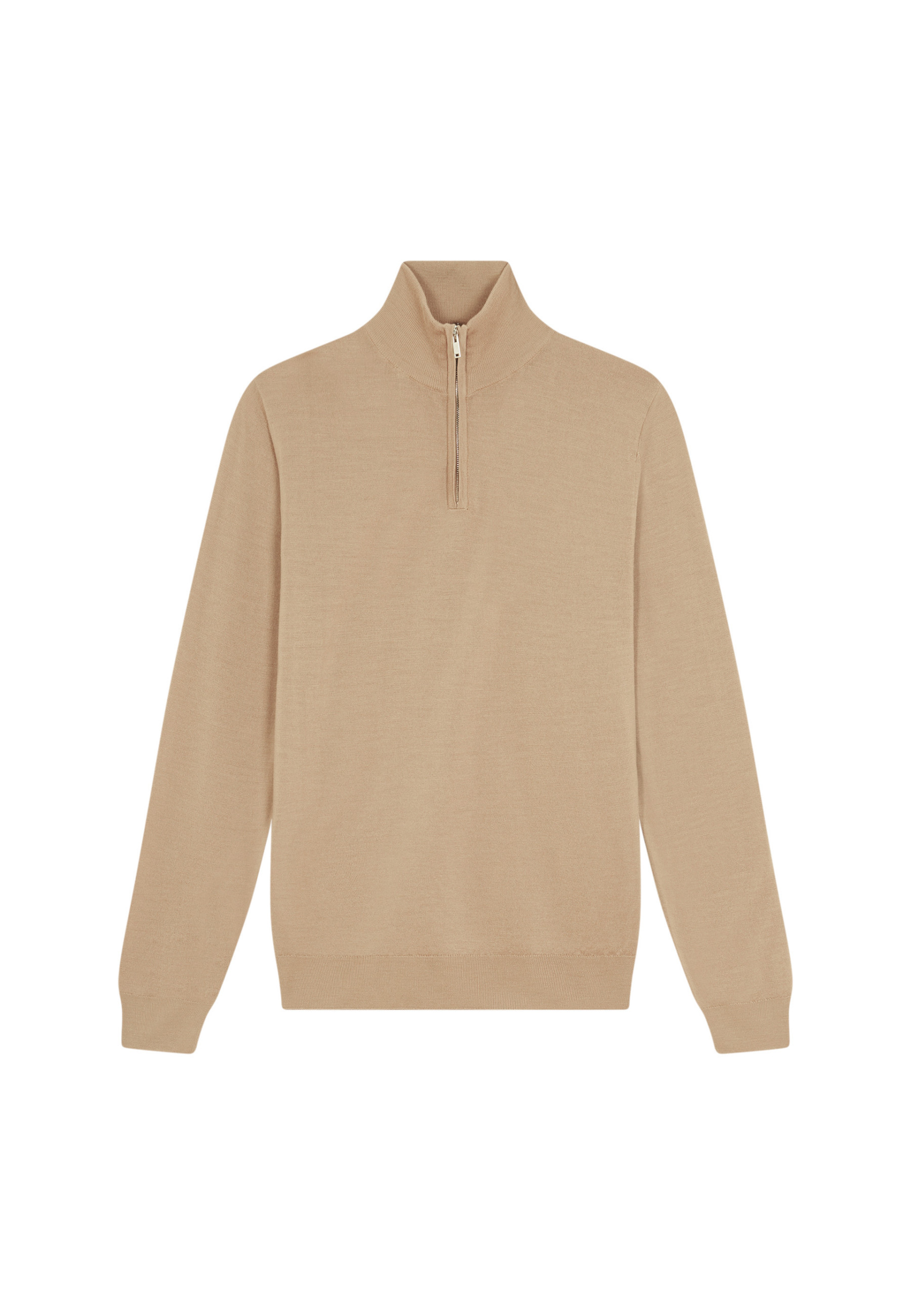 Trucker neck sweater with logo in merino wool - Ryan