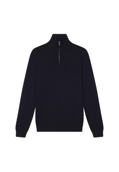 Pull col camionneur avec logo en laine mérinos - Ryan 7822 camel chine - 88 Camel