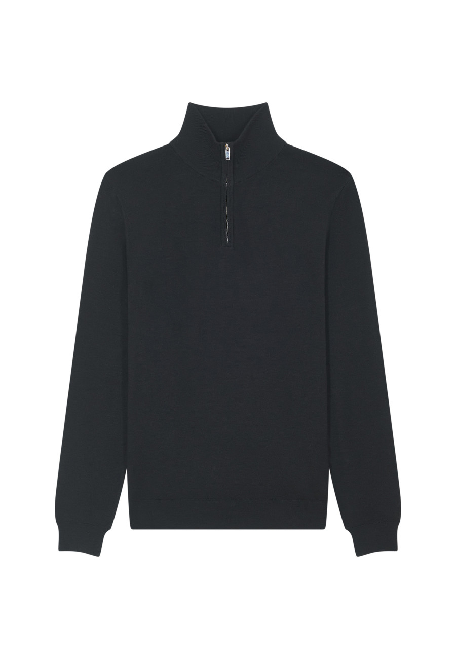 Trucker neck sweater with logo in merino wool - Ryan