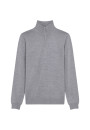 Trucker neck sweater with logo in merino wool - Ryan