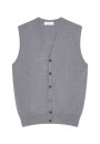 Sleeveless vest with logo in merino wool - Ernardo