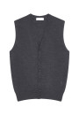 Sleeveless vest with logo in merino wool - Ernardo