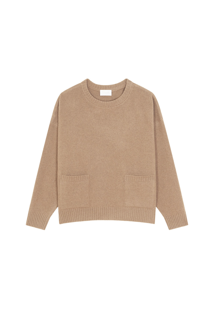 Loose cashmere blend sweater with pockets - Davina