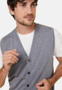 Sleeveless vest with logo in merino wool - Ernardo