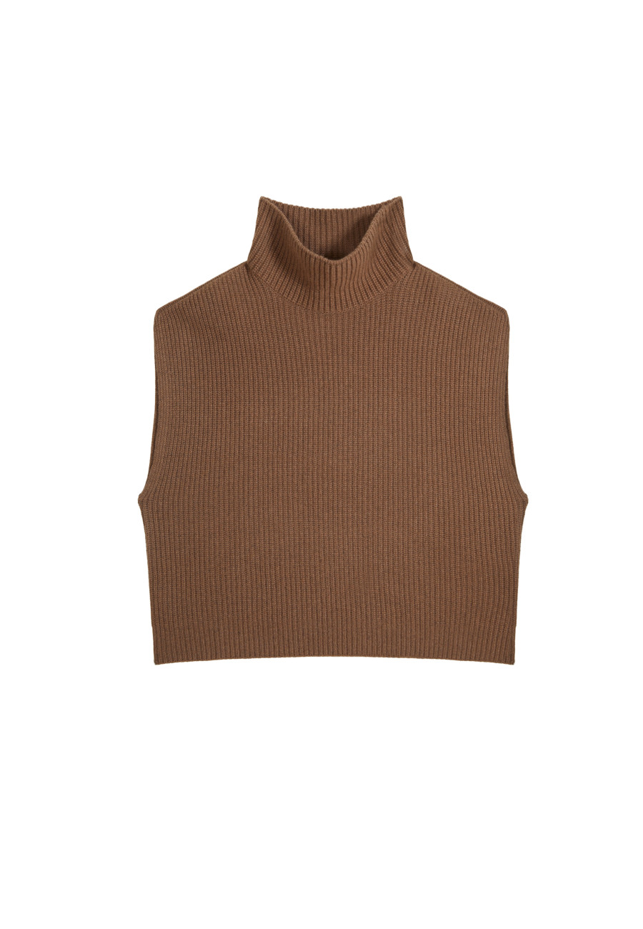 Cashmere blend sleeveless high-neck sweater - Dalya