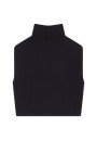 Sleeveless high-neck sweater in recycled cashmere and wool - Dalya