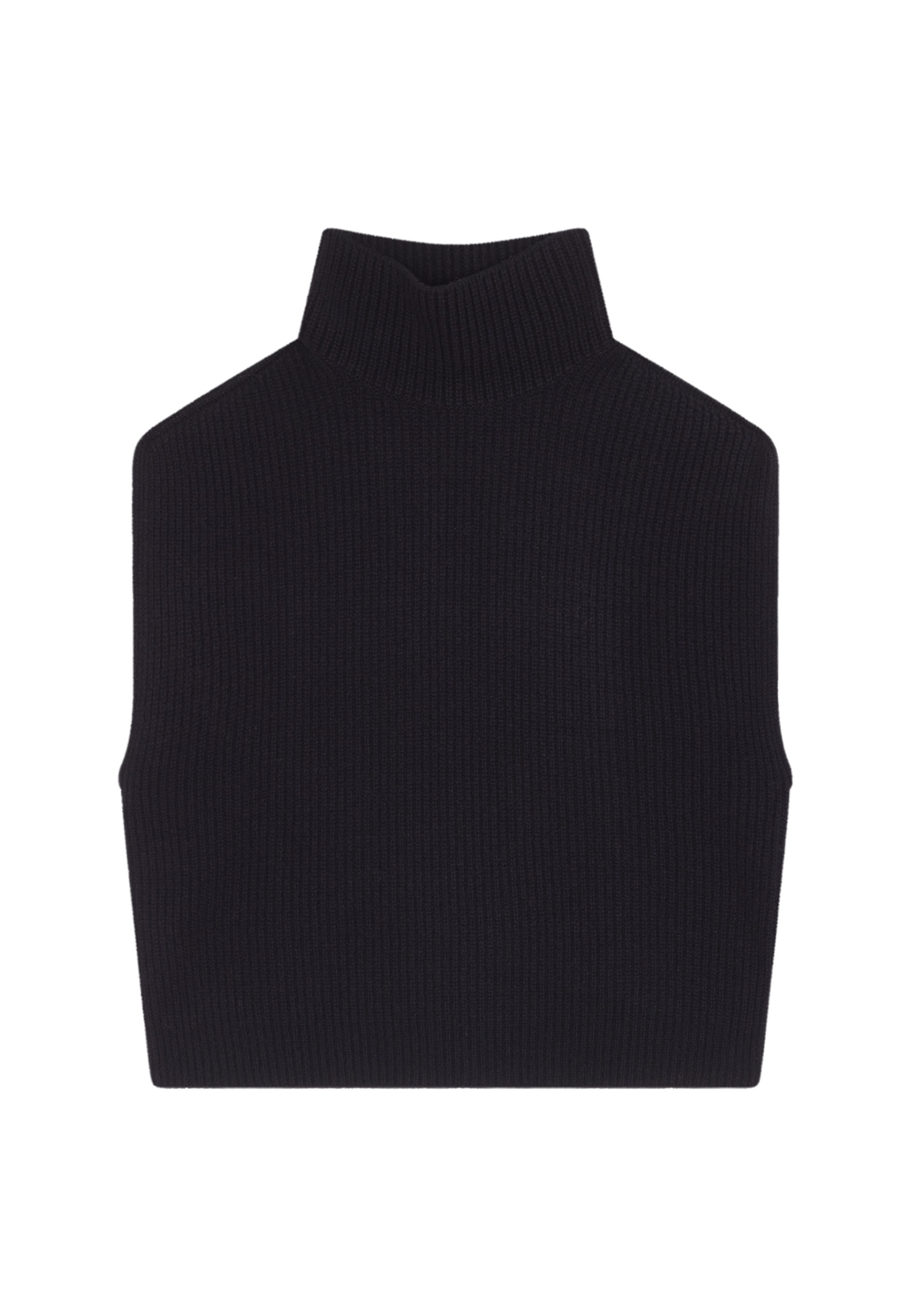 Sleeveless high-neck sweater in recycled cashmere and wool - Dalya