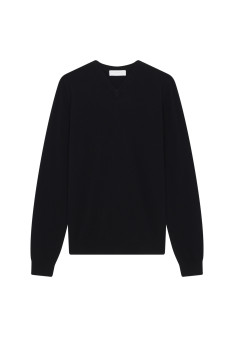 Pull col V en cachemire - Evann 7852 celadon - 94 Vert amande