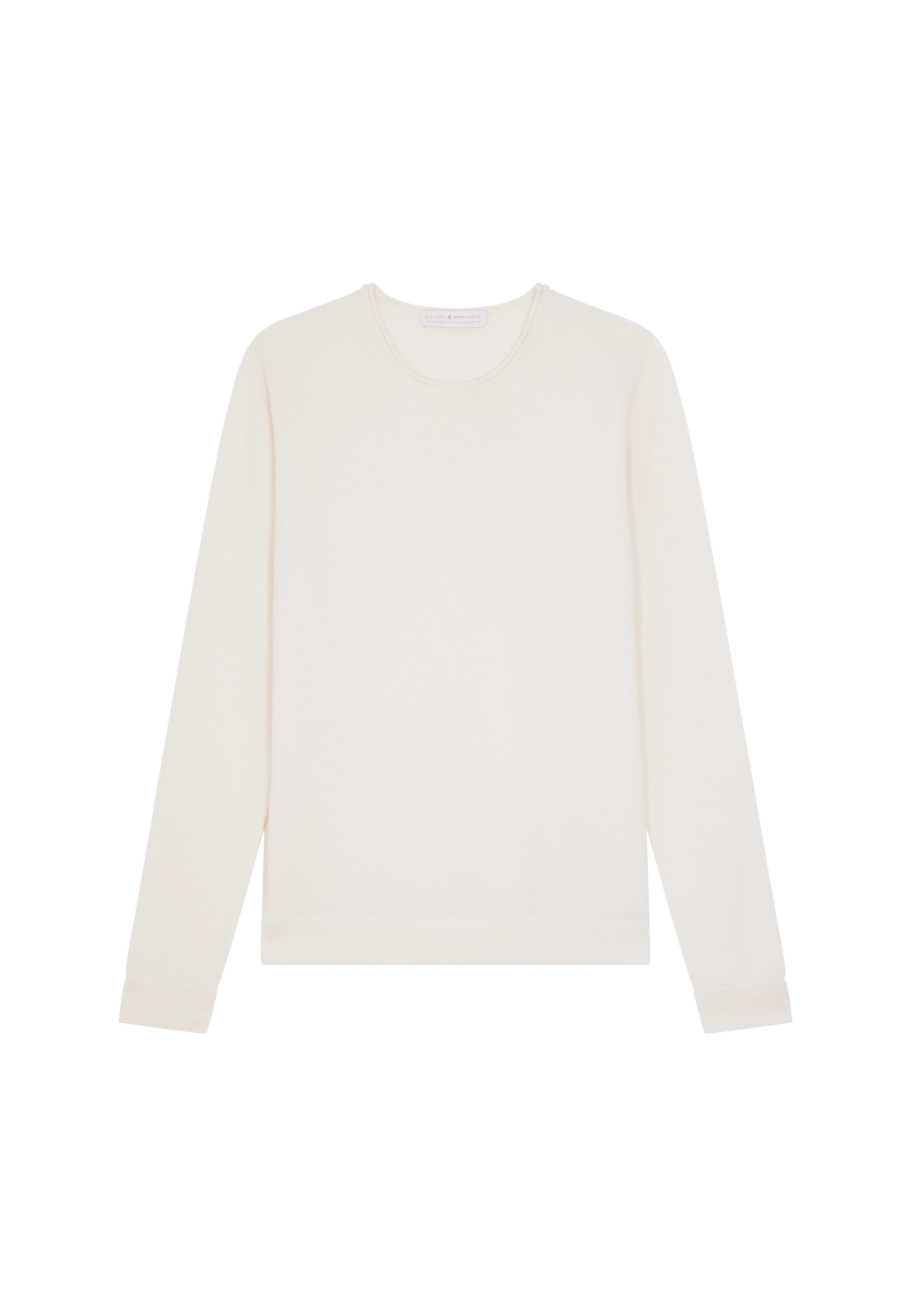 Round-neck cashmere sweater with rolled finishes - Ernest