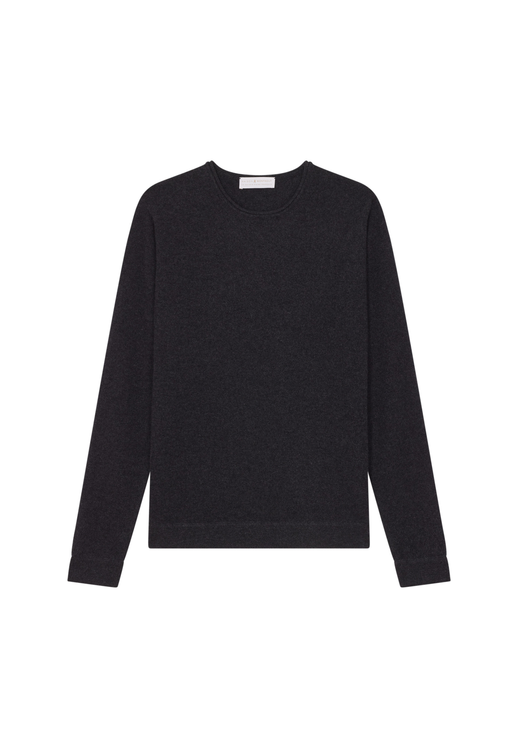 Round-neck cashmere sweater with rolled finishes - Ernest