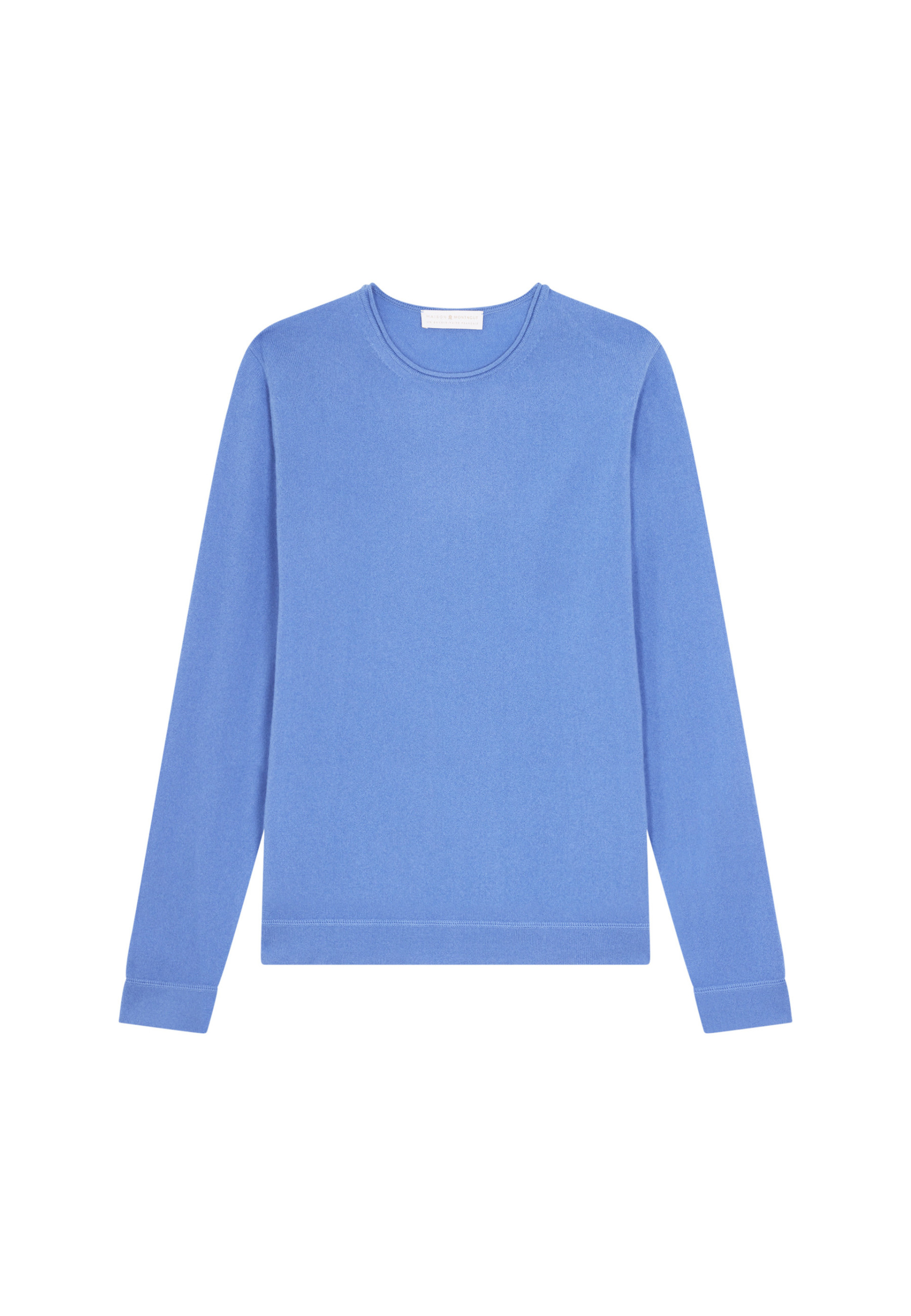 Round-neck cashmere sweater with rolled finishes - Ernest