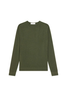 Pull col rond en cachemire finitions roulotées - Ernest 7820 camel - 88 Camel