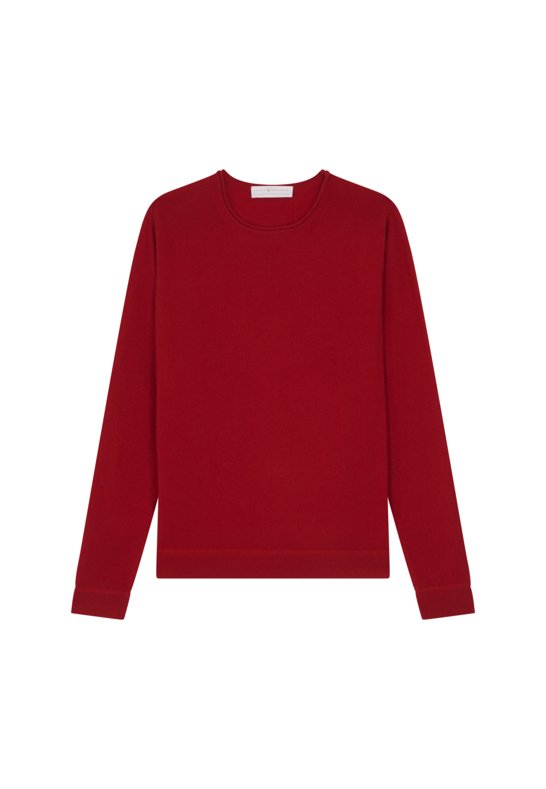 Round-neck cashmere sweater with rolled finishes - Ernest